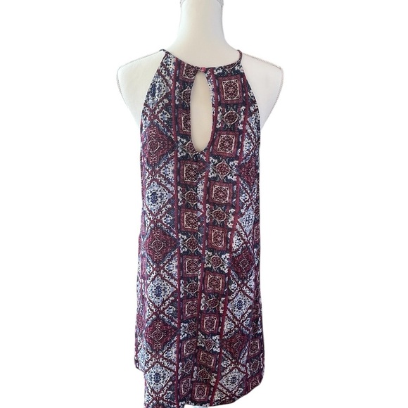 Pink Rose Purple and White Halter Sundress - Picture 2 of 6